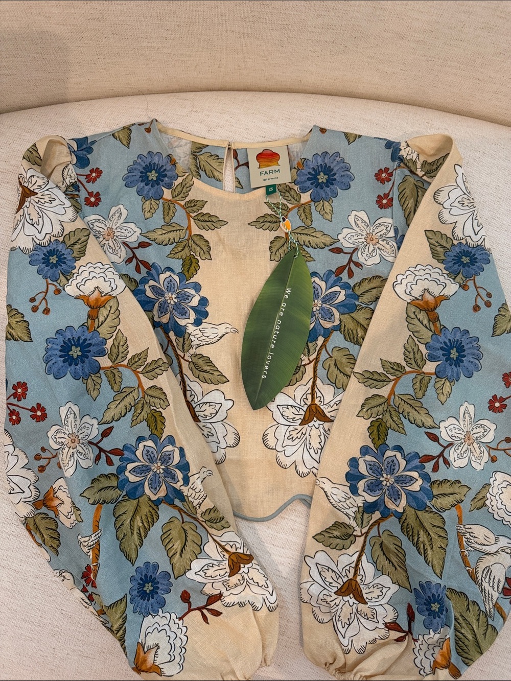 Garden green scarf blouse